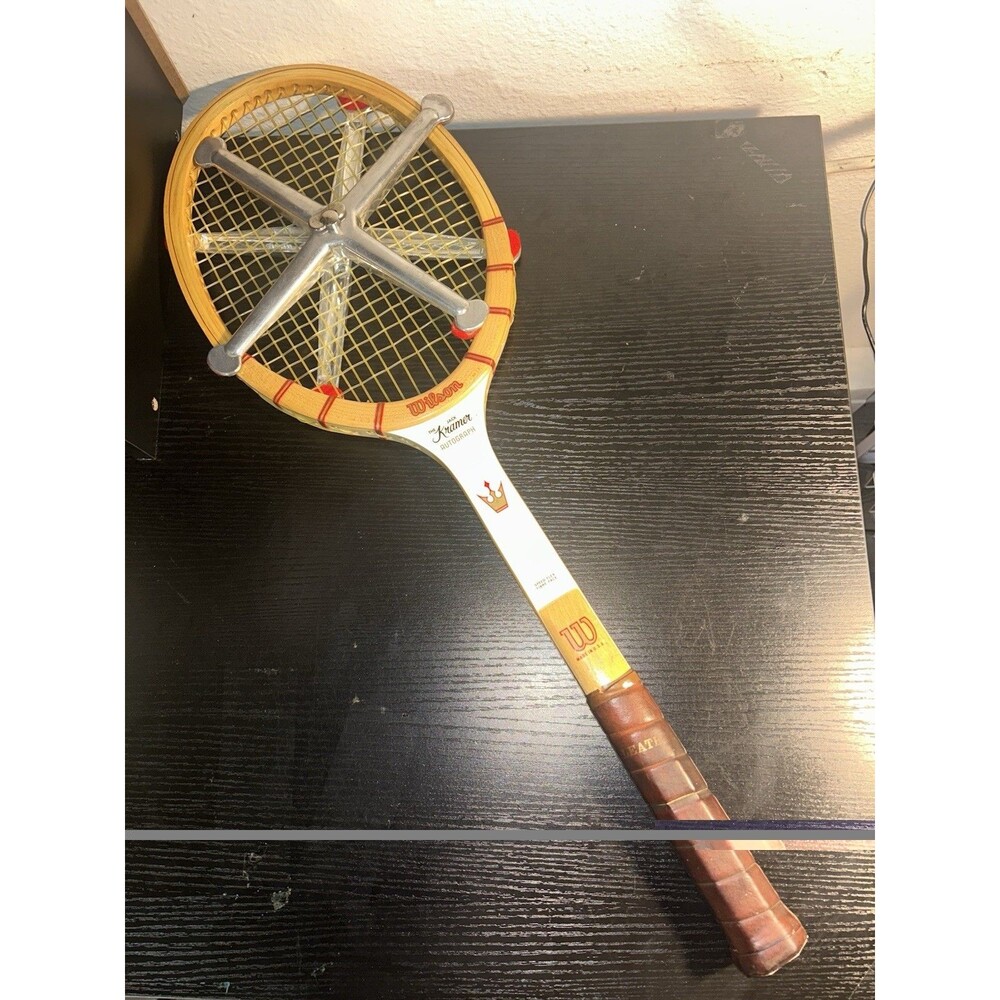 Vintage Wilson Jack Kramer Autograph Wood  Tennis racket Zephyr  Sz M 4 1/2